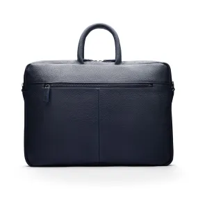 15" Leather Laptop Bag - Navy