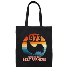 1973 Birthday Farmer Gift Present Farm Agriculture Canvas Tote Bag