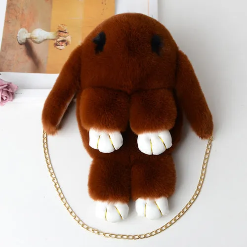 Adorable Plush Bunny Crossbody Bag for Stylish Girls