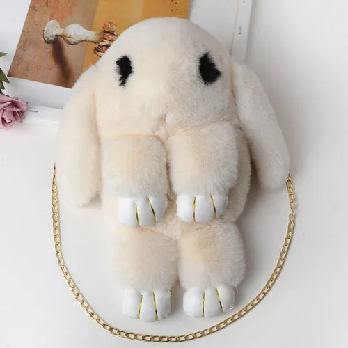 Adorable Plush Bunny Crossbody Bag for Stylish Girls