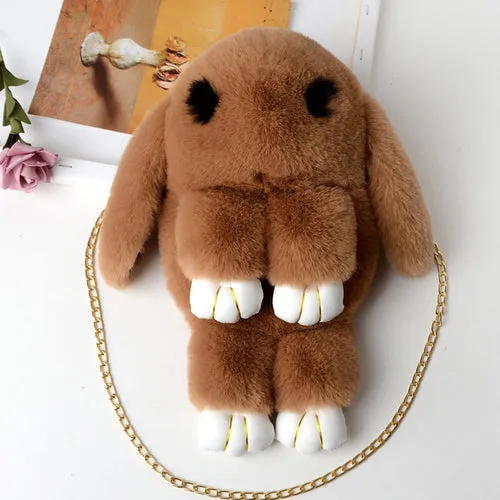 Adorable Plush Bunny Crossbody Bag for Stylish Girls