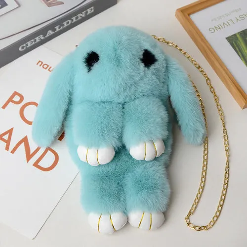 Adorable Plush Bunny Crossbody Bag for Stylish Girls