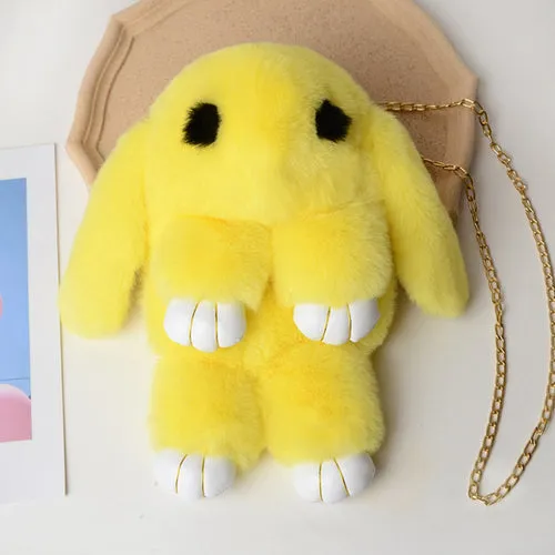 Adorable Plush Bunny Crossbody Bag for Stylish Girls