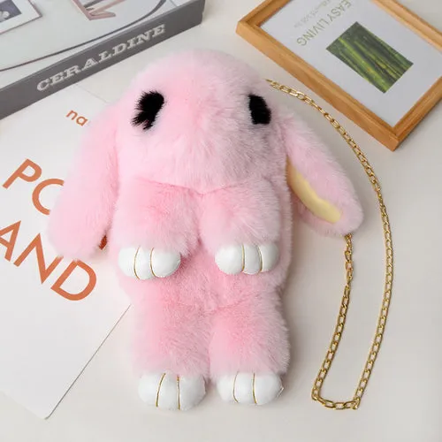 Adorable Plush Bunny Crossbody Bag for Stylish Girls