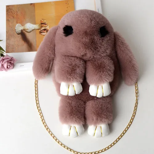 Adorable Plush Bunny Crossbody Bag for Stylish Girls