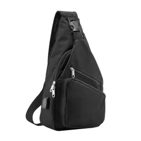 Anti-Theft USB Charging Crossbody Bag | 3.7L, Polyester