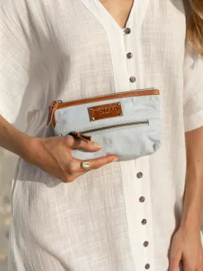 Avalon Canvas Clutch Slate Blue