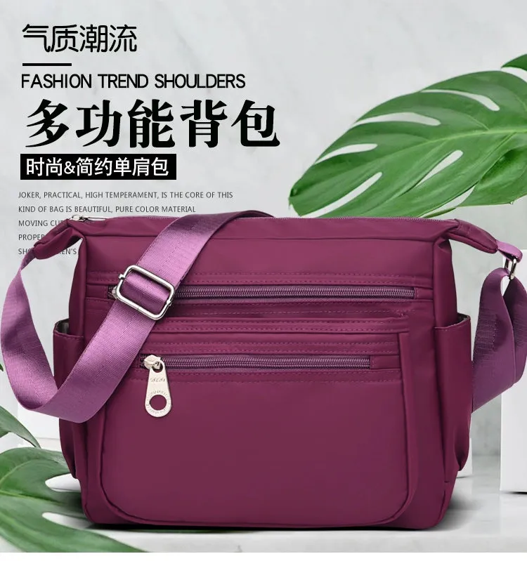 Bag for Middle-Aged Peopl One-Shoulder Versatile Nylon Cloth