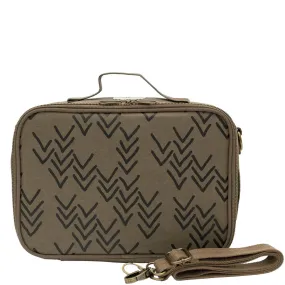 Bento Lunch Box Olive Paper Chevron