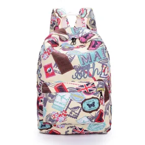 Best Seller Print Backpack Canvas School Travel Bag