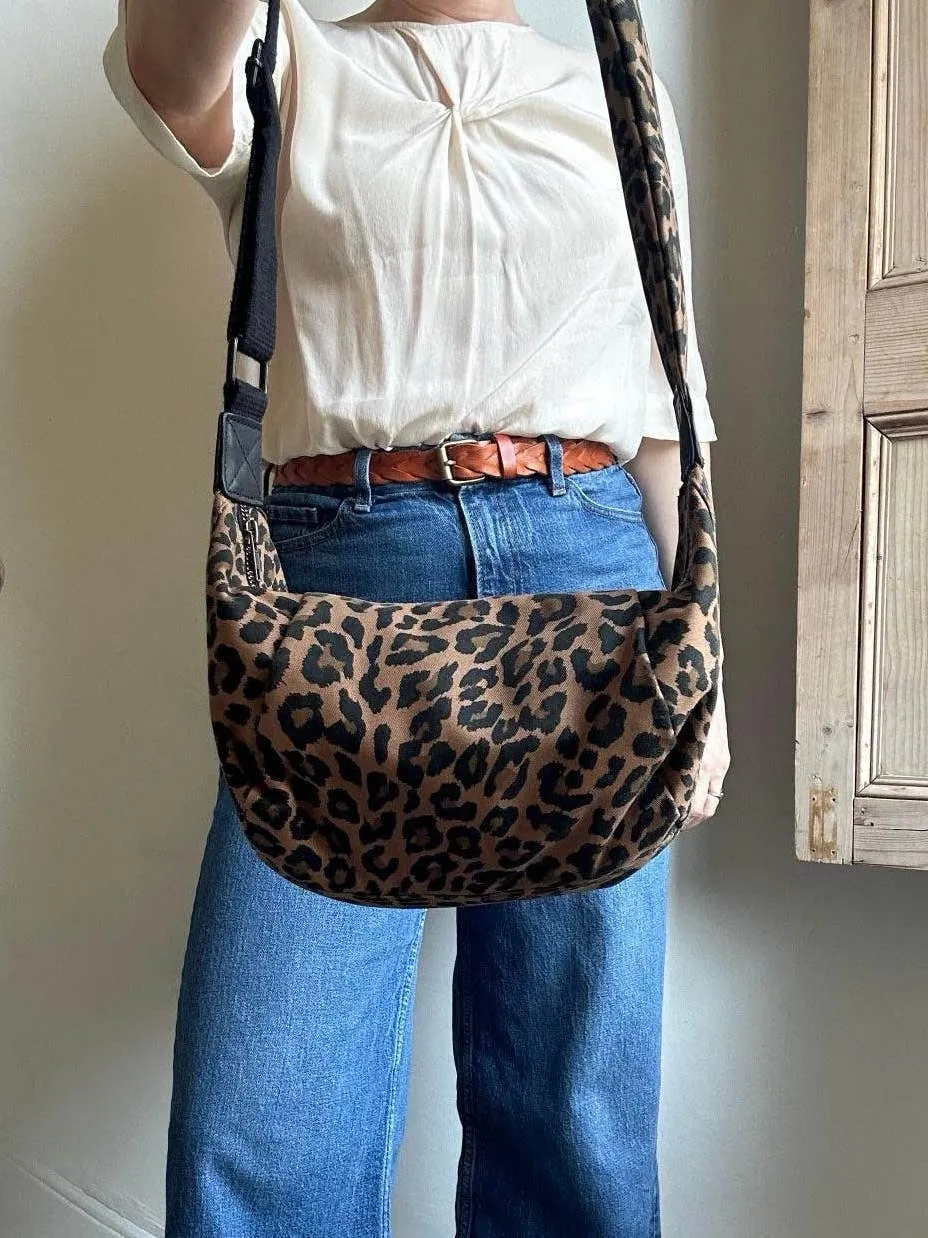 Brixton Cross Body Sling Bag | Leopard Print | Small