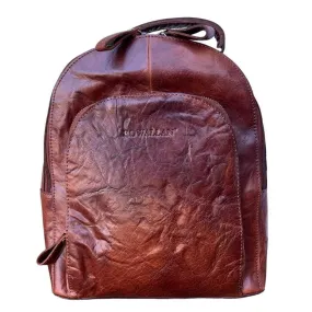 Bronco Cognac Large Curved Top Twin Backpack