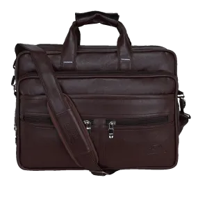 Business Class Unisex Faux Leather 15.6 Inch Office Laptop Bag