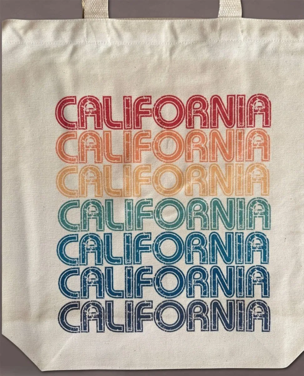 California Repeat Muted Tote