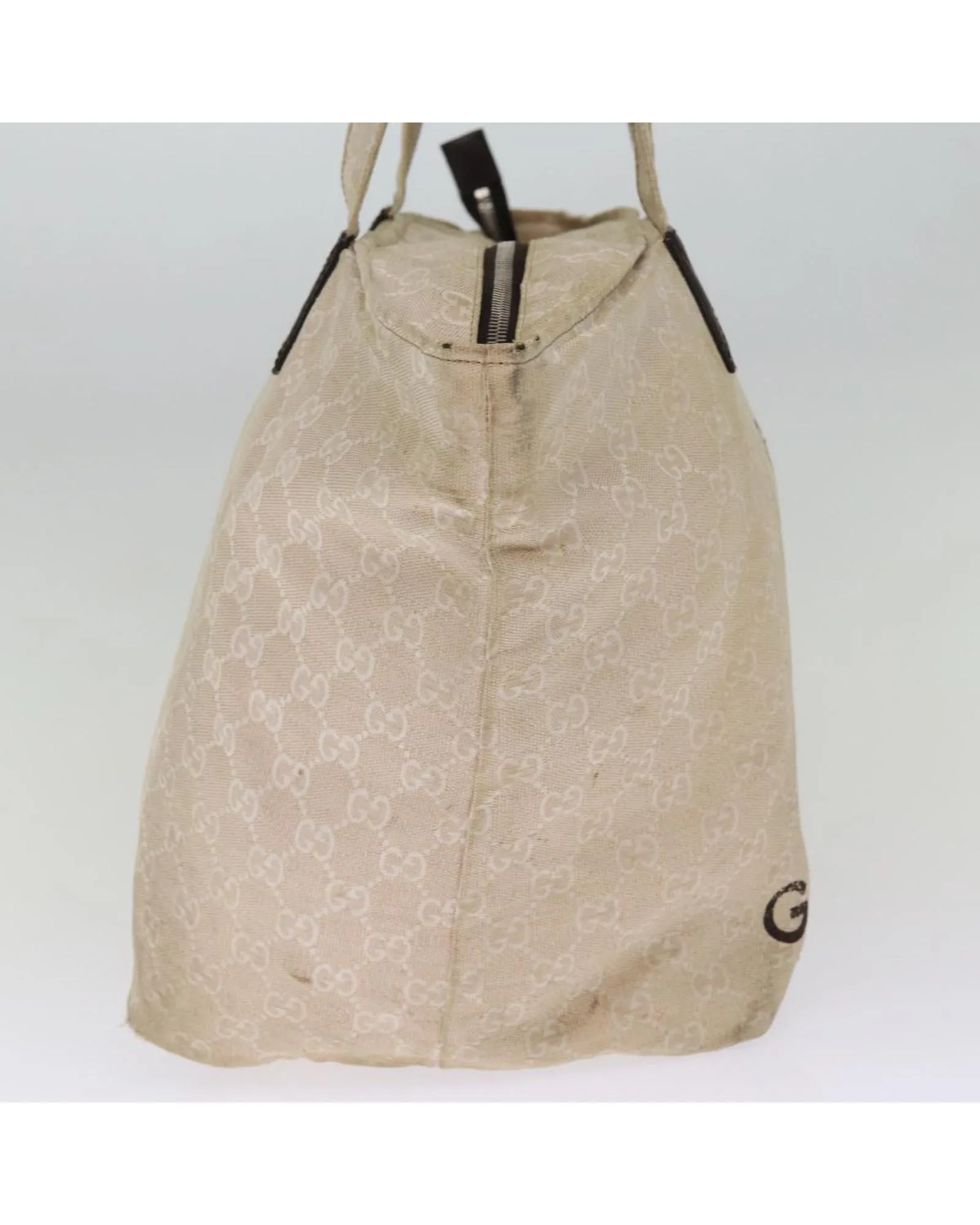 Canvas Tote Bag with Handle and Rubbing Detail