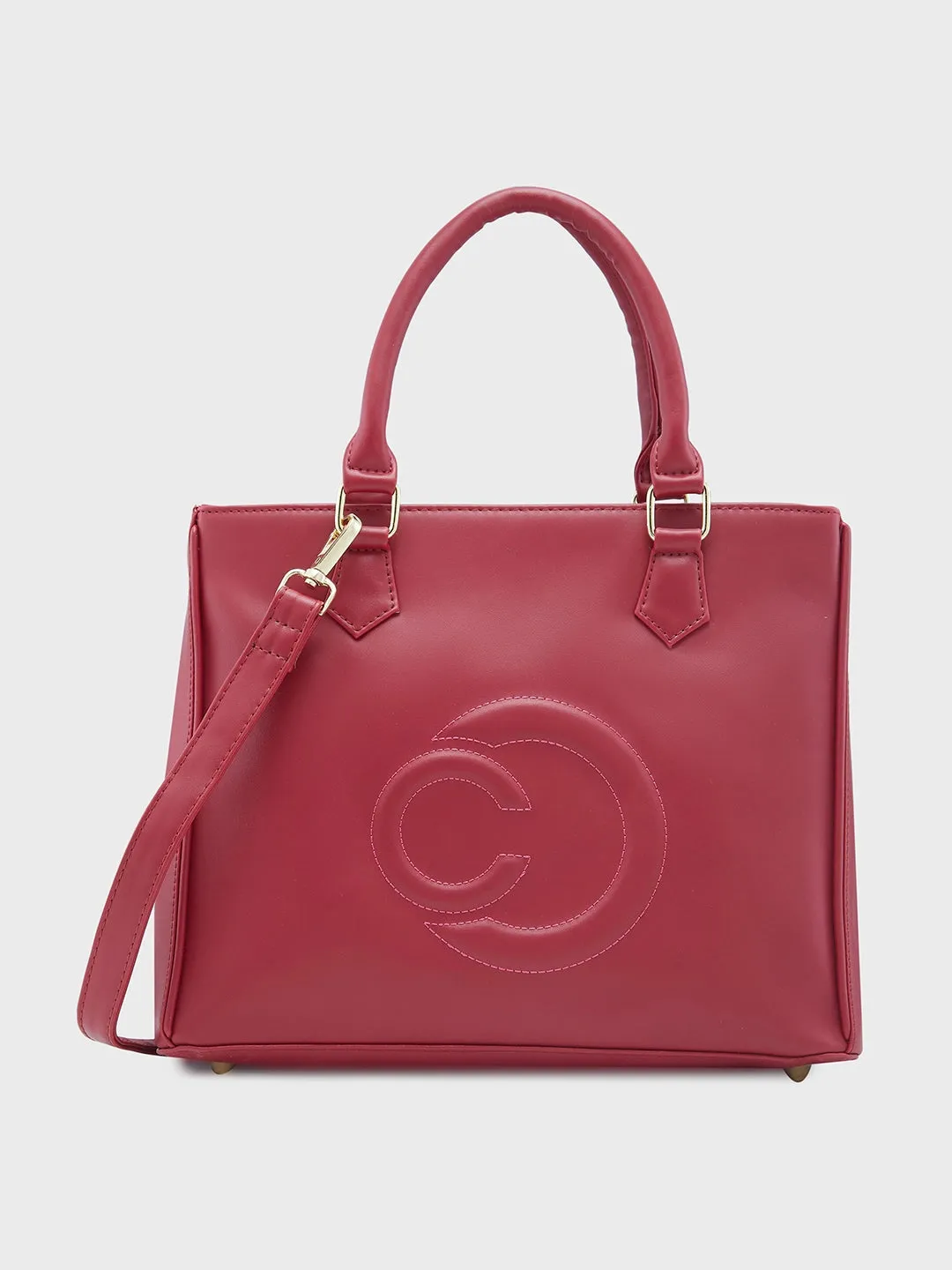 Caprese Dora Satchel Large Burgundy