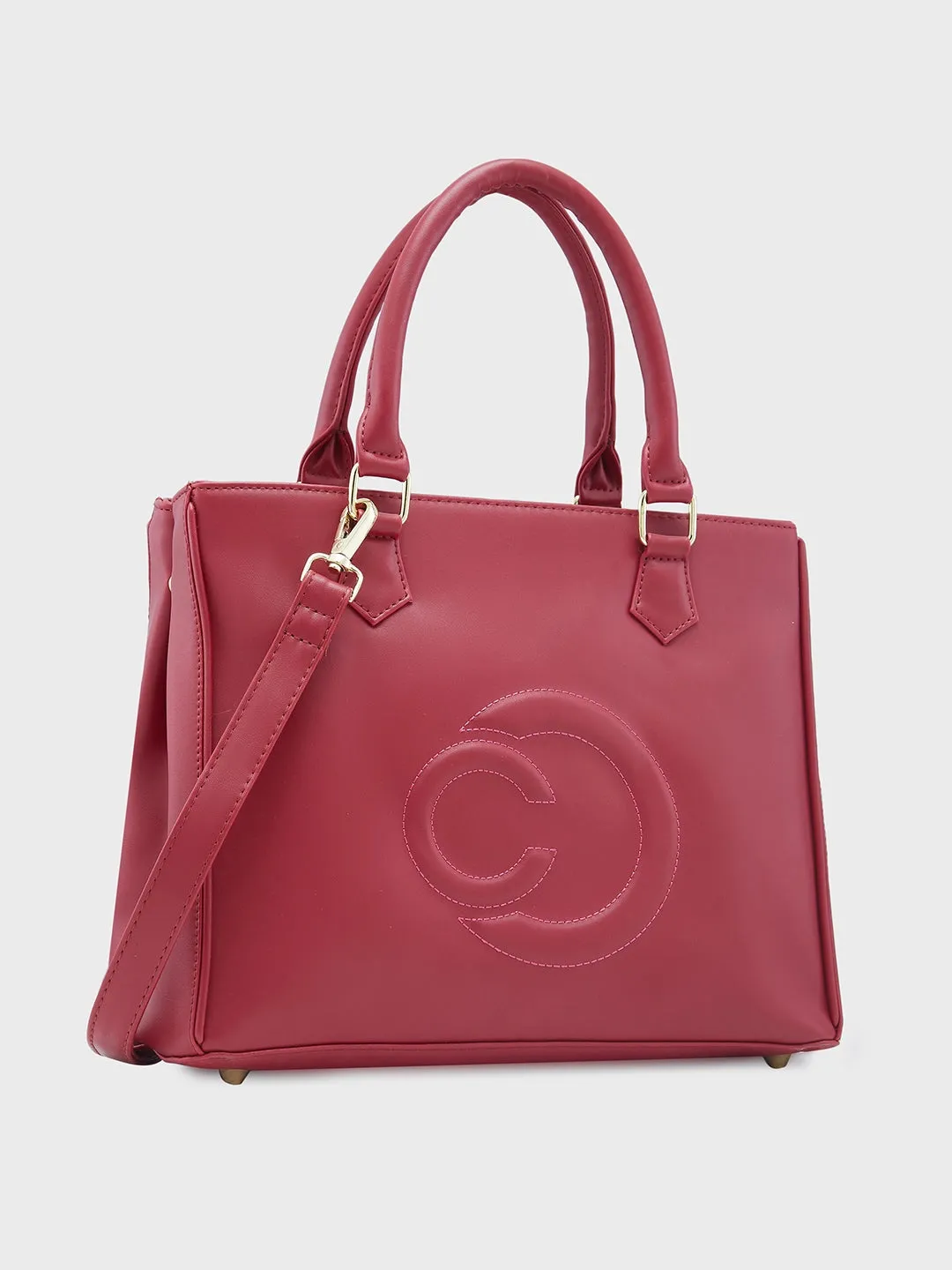 Caprese Dora Satchel Large Burgundy