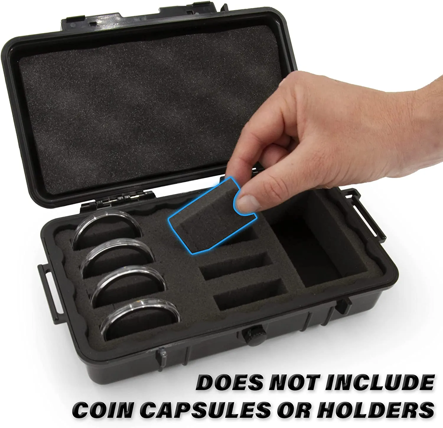 CASEMATIX Coin Holder Case Fits 30  Coin Case Capsules for Silver Dollar, American Silver Eagle and More Coin Collection Supplies up to 52mm