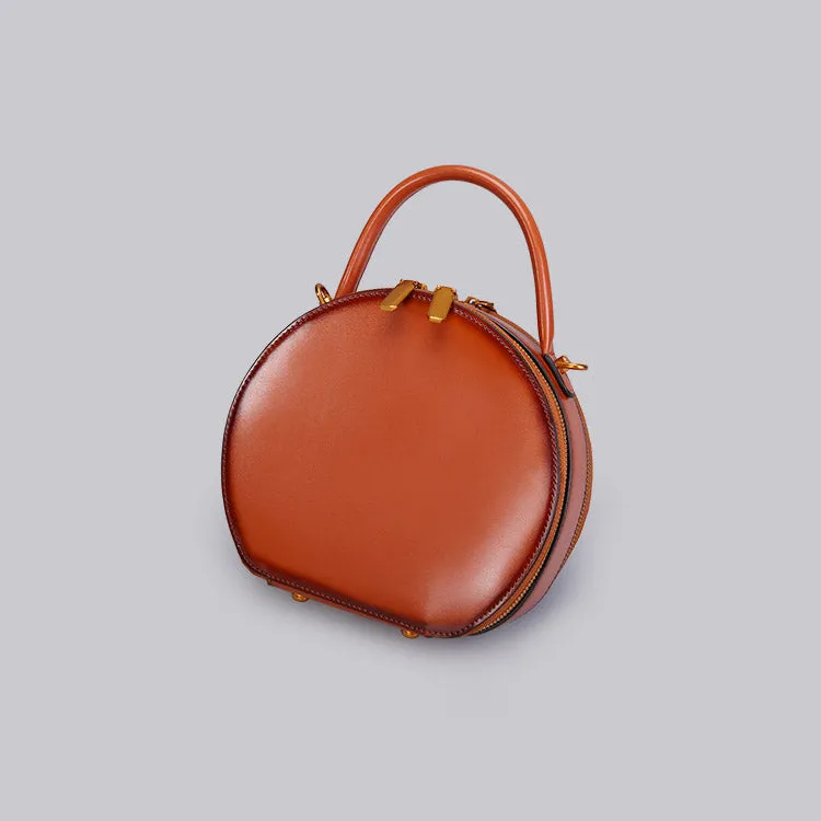 Chic Women Leather Circle Bag Crossbody Bags Handbags Purses for Women