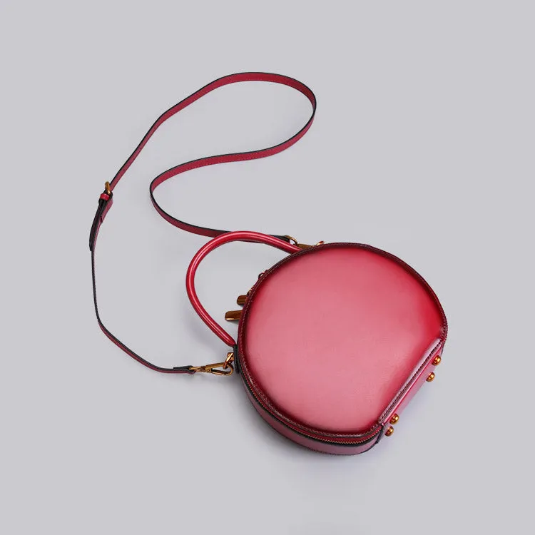 Chic Women Leather Circle Bag Crossbody Bags Handbags Purses for Women