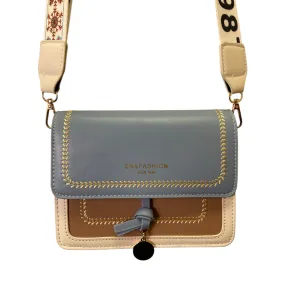 Crossbody By Sen Nai In Blue & Cream, Size:Small