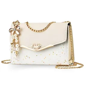 Elegant Pearl-Embellished Clutch Bag