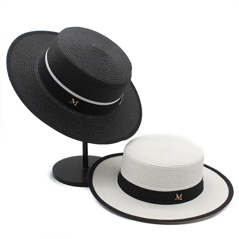 Elegant Straw Boater Hat