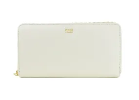 Elegant White Calfskin Leather Wallet