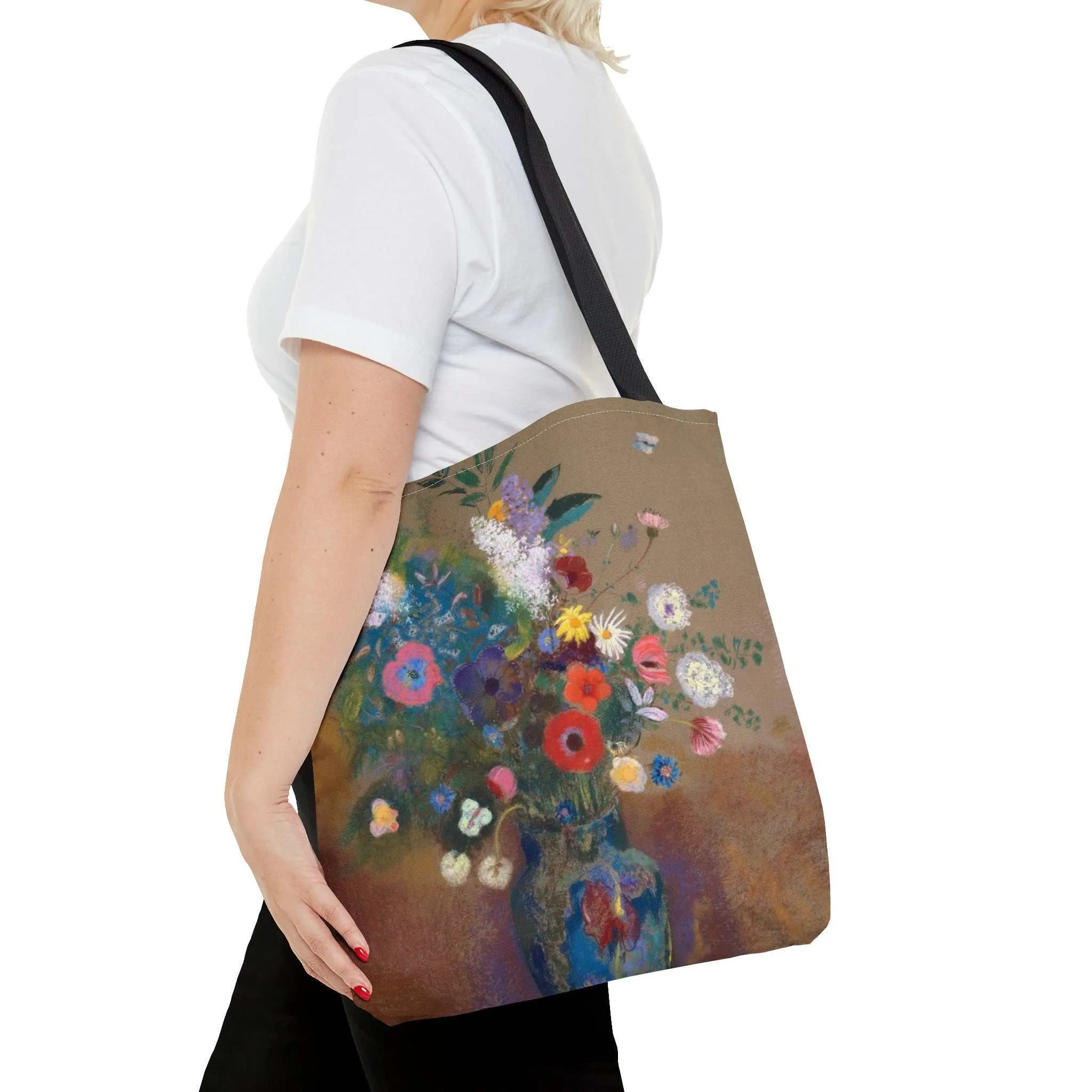 Floral Canvas Tote Bag - Artistic Shopper