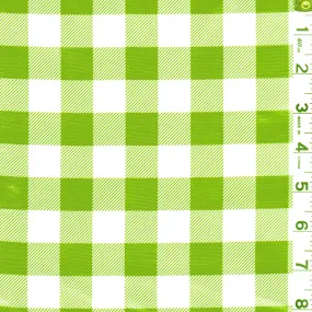 Green Check Oilcloth Roll Fabric