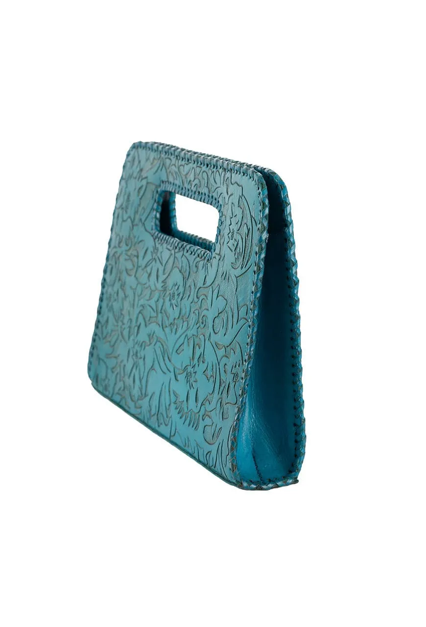 Hide and Chic Catalina Tooled Clutch