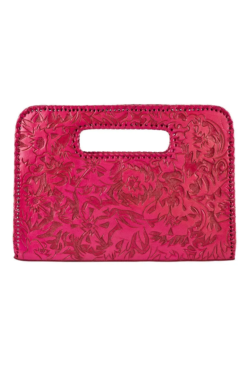 Hide and Chic Catalina Tooled Clutch