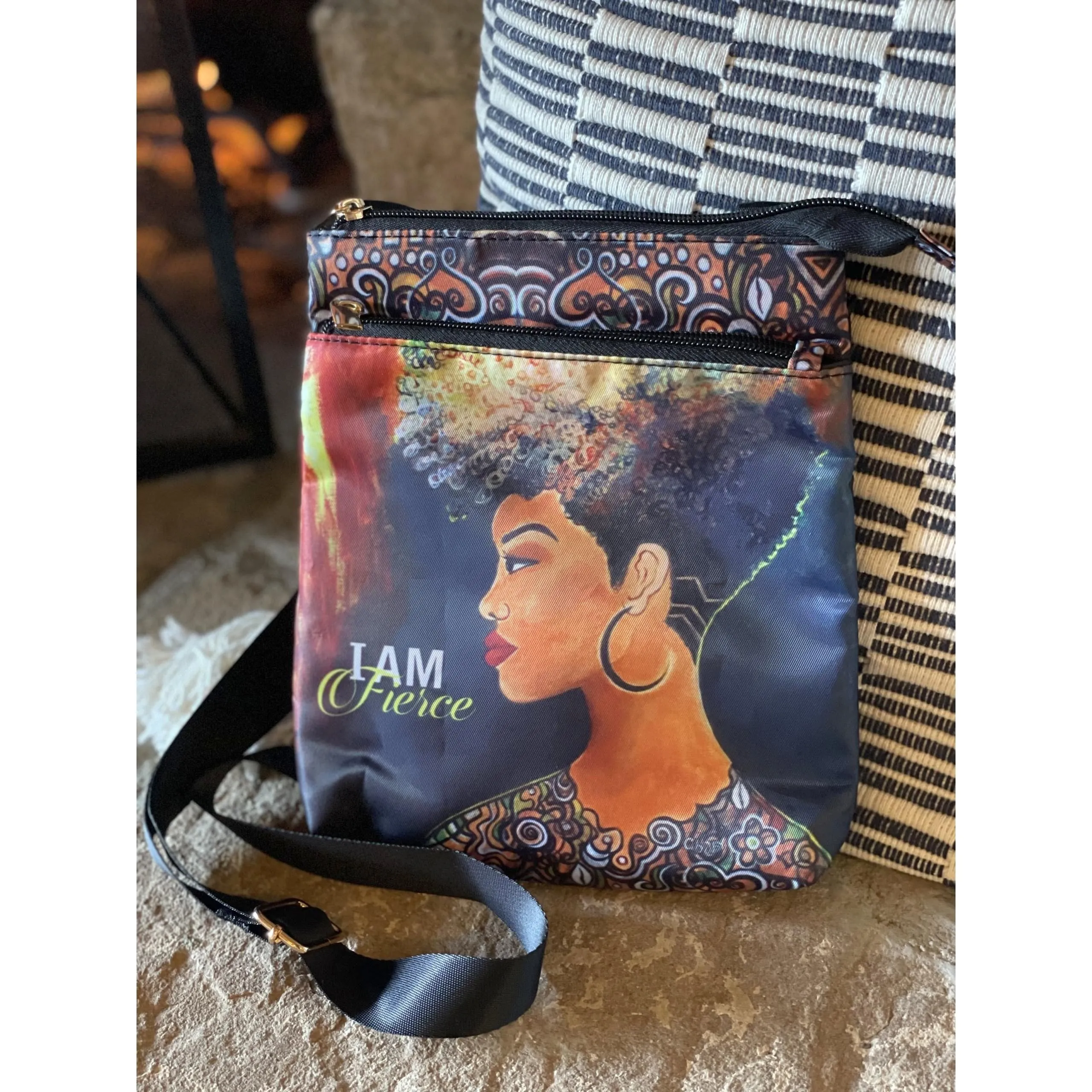 I am Fierce Crossbody Travel Purse