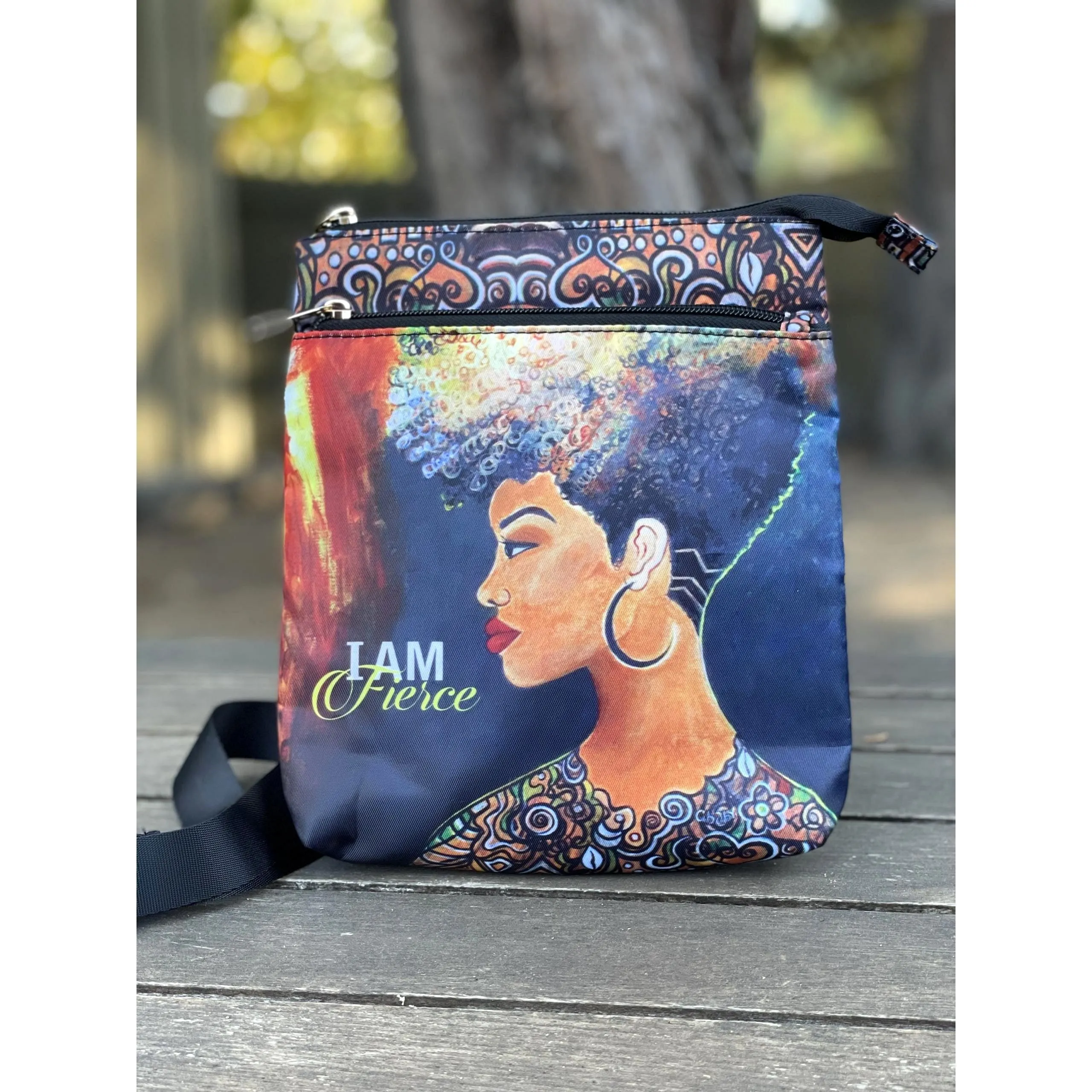 I am Fierce Crossbody Travel Purse