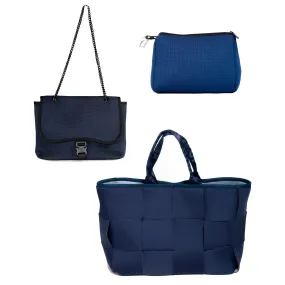 ICON TOTE   FLAP CROSSBODY   POUCH - DEEP BLUE