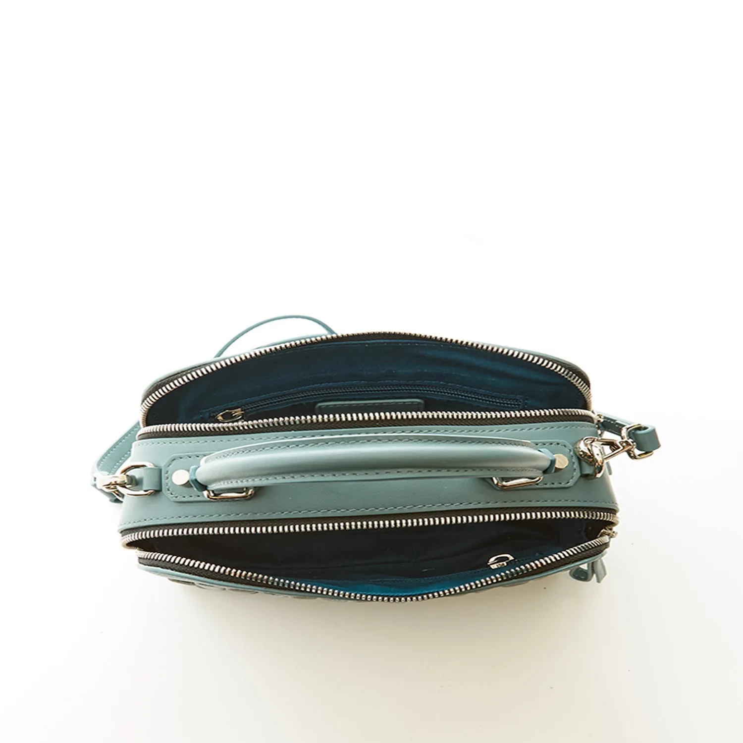 Kayla Woven Crossbody Bag Blue