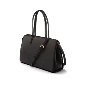 Ladies' Leather 15" Laptop Handbag - Black