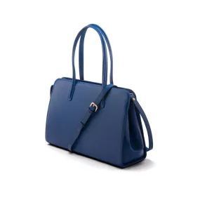 Ladies' Leather 15" Laptop Handbag - Cobalt