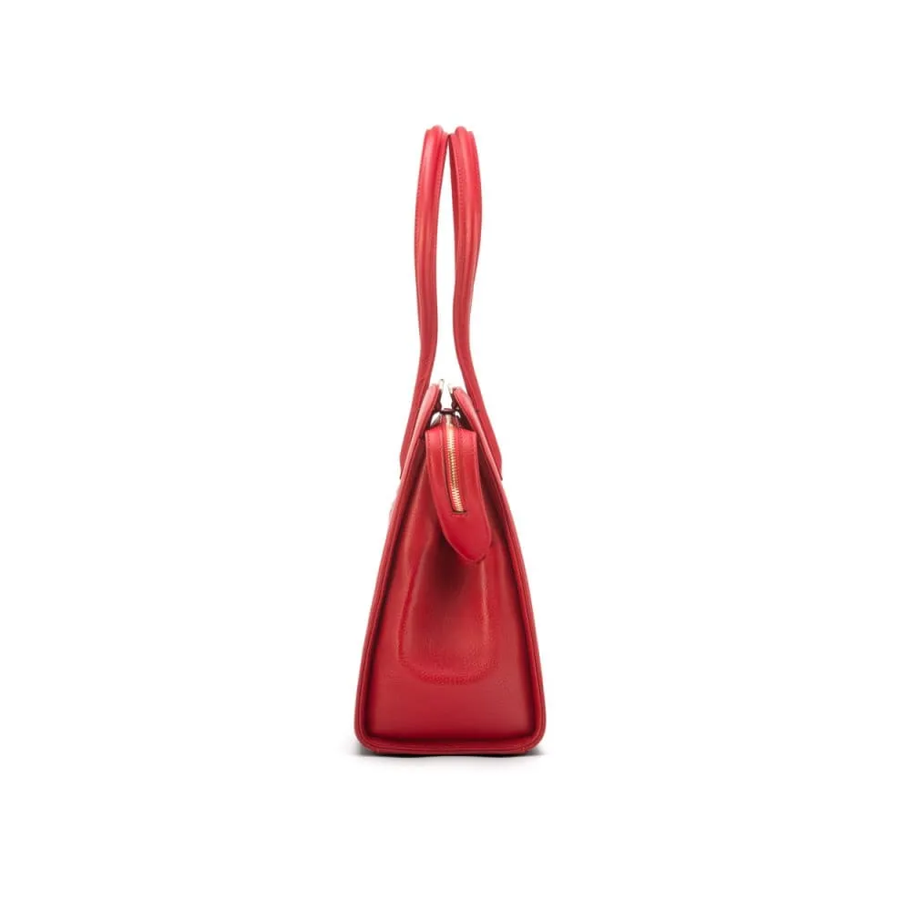 Ladies' Leather 15" Laptop Handbag - Red