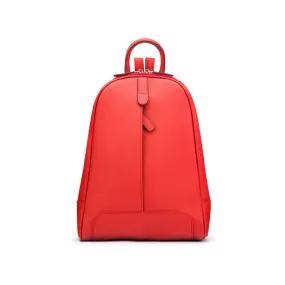 Ladies Leather Backpack - Red