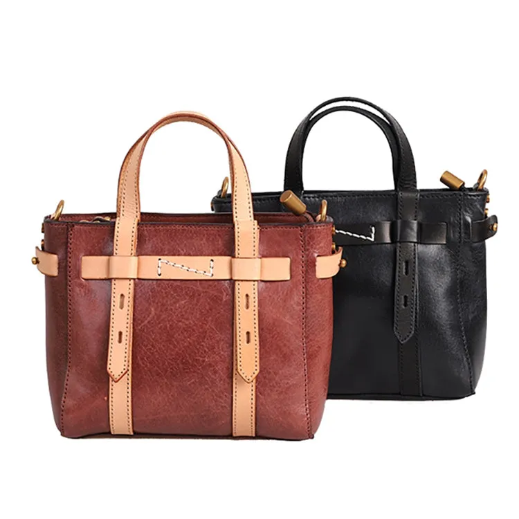 Ladies Leather Crossbody Tote Bag Small Handbags For Women