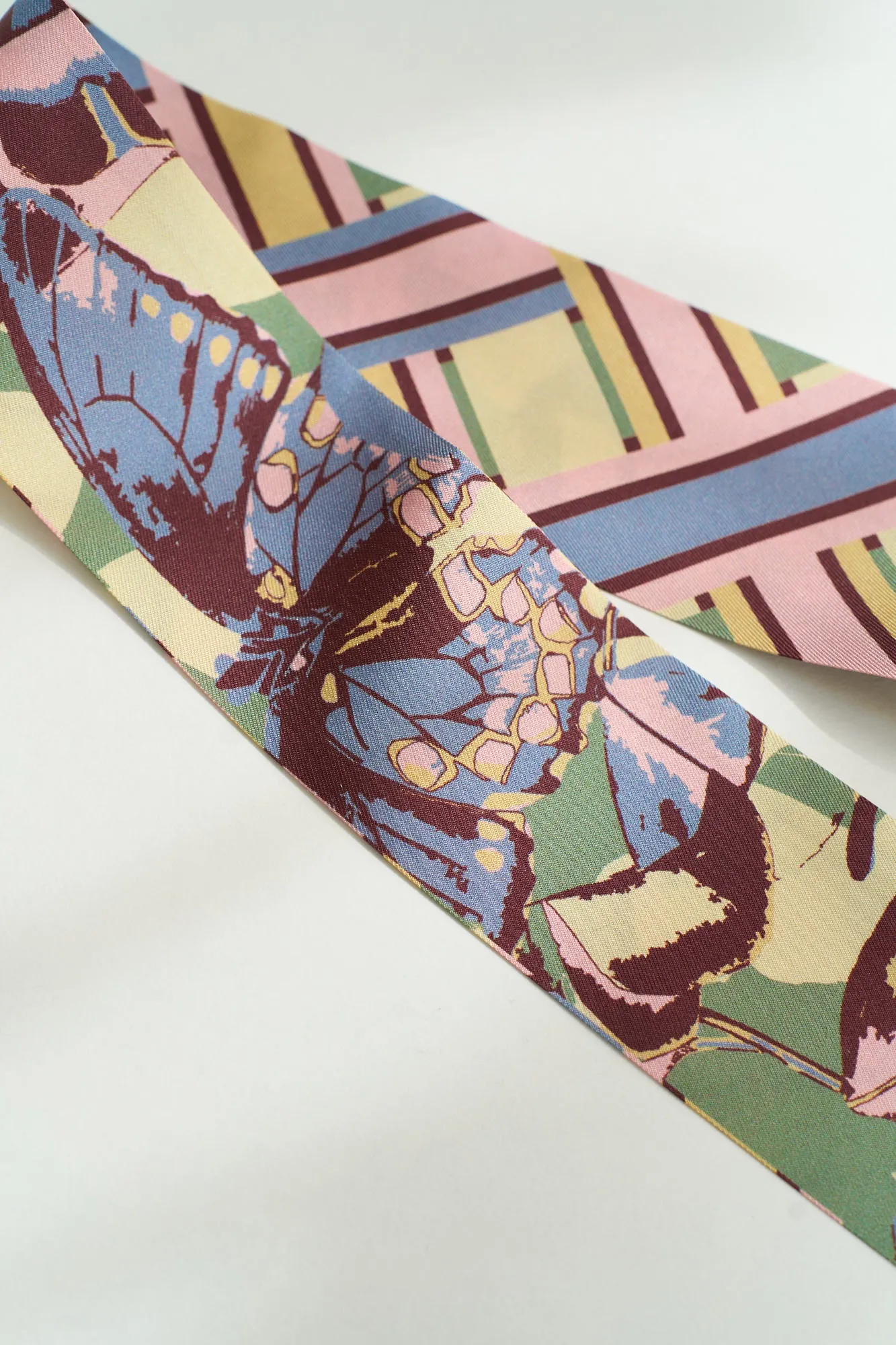 Lost Pattern x Leatherology Silk Twilly Scarf - Pastel