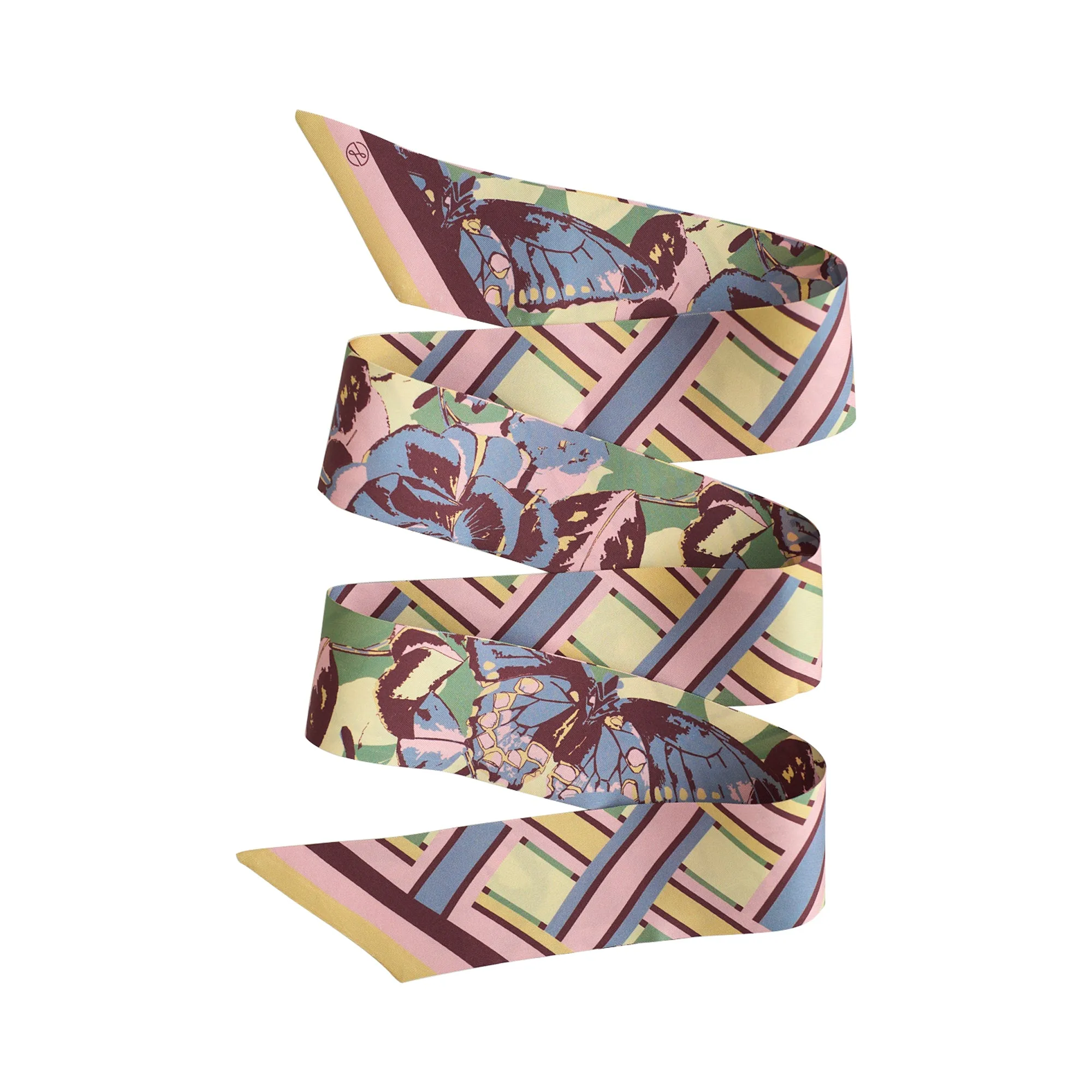 Lost Pattern x Leatherology Silk Twilly Scarf - Pastel