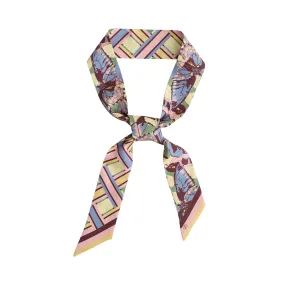 Lost Pattern x Leatherology Silk Twilly Scarf - Pastel