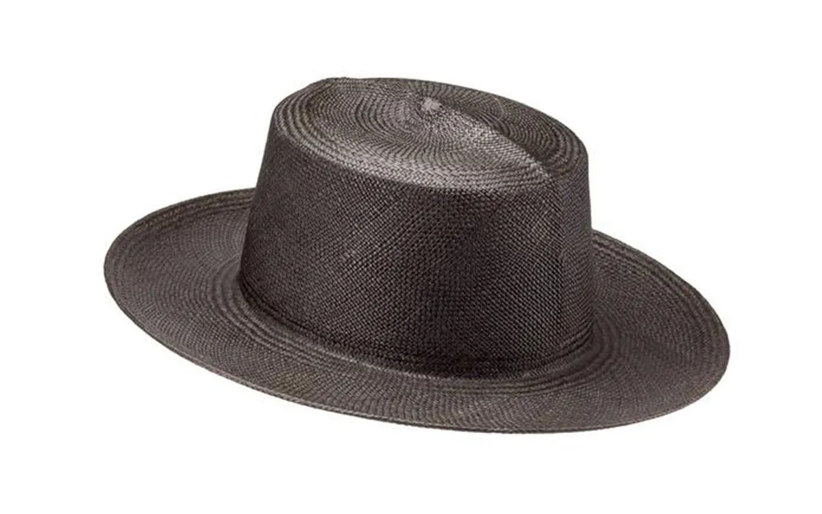 MAVIS WIDE BRIM PANAMA STRAW HAT - BLACK