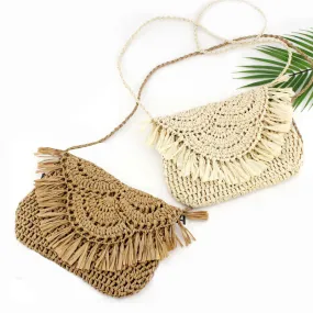 Messenger Bags Summer Boho Tassel Crossbody  Shoulder Beach Bag Flap