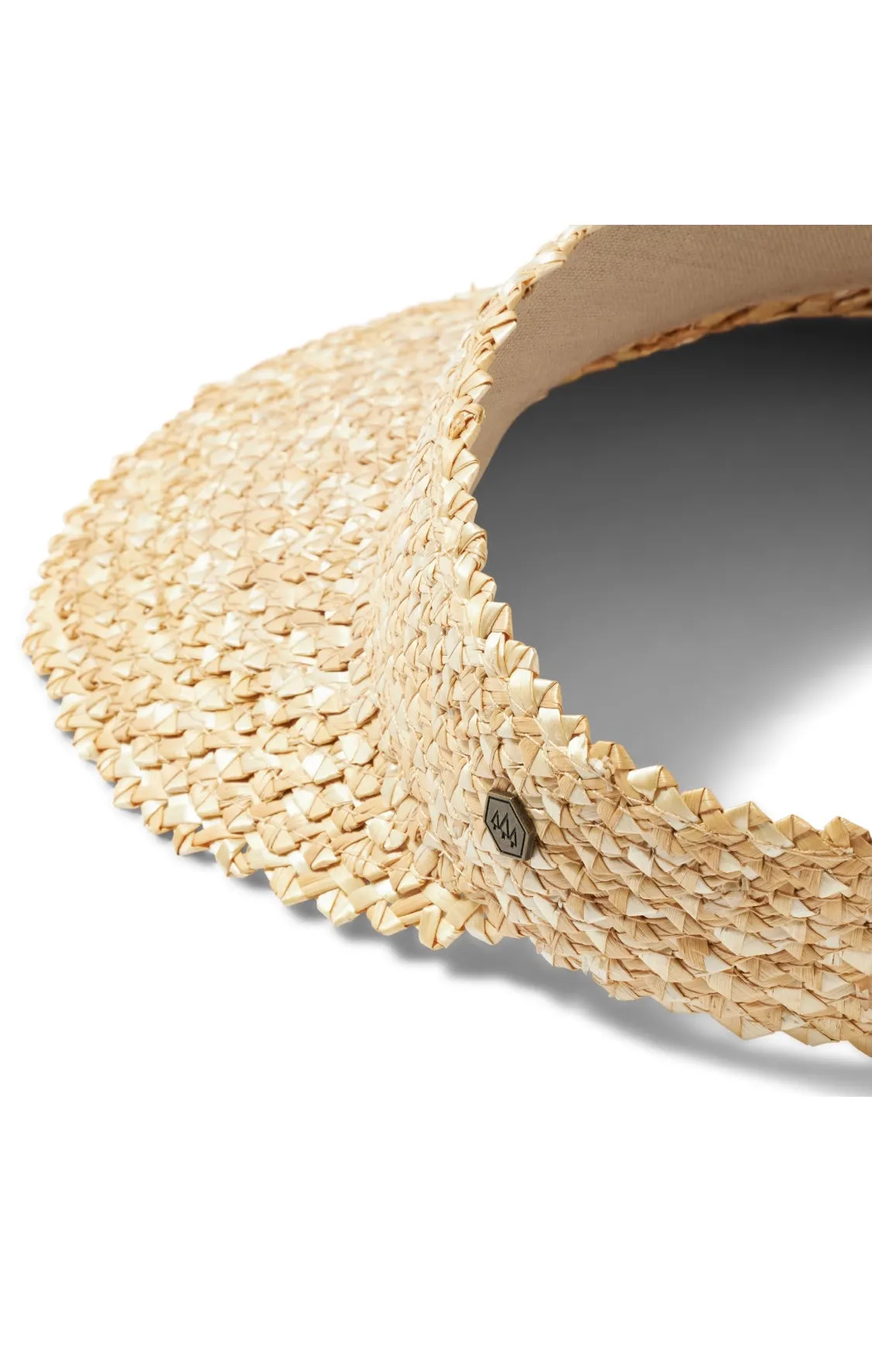 Monica Hemlock Straw Visor in Blonde