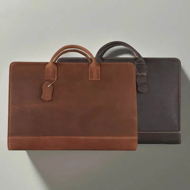 Multifunctional Leather Briefcase for Business