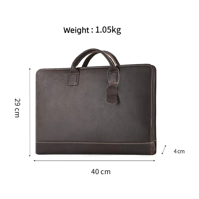 Multifunctional Leather Briefcase for Business