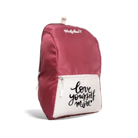 Nano Backpack 15 Ltr Love Yourself More Wine   Beige